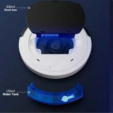 Smart Path Planning Dual Rotating Vacuum Mop, Intelligent Cleaning Machine, Hands-Free, Automatic Bow-Shaped Route Planning To Reduce Missed Areas, Phone Control Start/Stop And Mode Switching, 4500Pa Suction And Large Dust Bin For Full Coverage Cleaning | Perfect Gift For Parents, Family, Friends On Halloween, Thanksgiving, Christmas And Other Holidays - Black and White - View 10