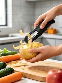 2/1pc Multifunctional Fruit Vegetable Peeler, Portable Kitchen Gadget For Home Cooking, Fits Christmas Home Decor, Autumn Decor Home, Halloween Deorations, Back To School, Back To School Things, Nice Holiday Party Gift - Multicolor - View 4