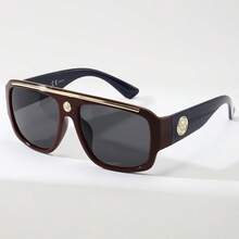 Vintage Rounded Rectangular Plastic Sunglasses, Unisex. With Sun Protection Function, Suitable For Street Photography, Dating, Parties, Outdoor Travel. - Grey - View 15