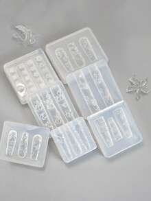 Multi-Style Nail Art Embossed Silicone Molds, Flower Phoenix Butterfly 3D Carving Shaping Tools - Multicolor - View 2