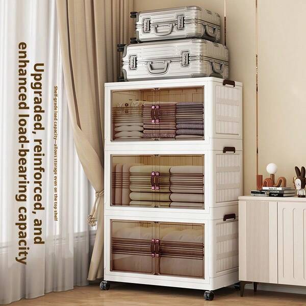50cm Wide Storage Cabinet, No Assembly Required, Multi-Layer Storage Cabinet, Suitable For Bedroom Organization And Storage.