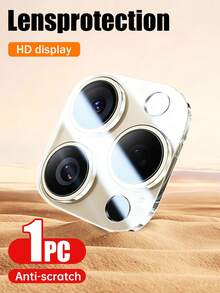 1pc 3D Transparent Lens Protector Film, Compatible With Phone 11/12/13/14/15/16 Pro Max/17 Pro/17 Air/17 Pro Max, Full Screen Rear Tempered Glass Film And Camera Lens Protector, Easy Installation, Compatible With Specific Models - Clear - View 1