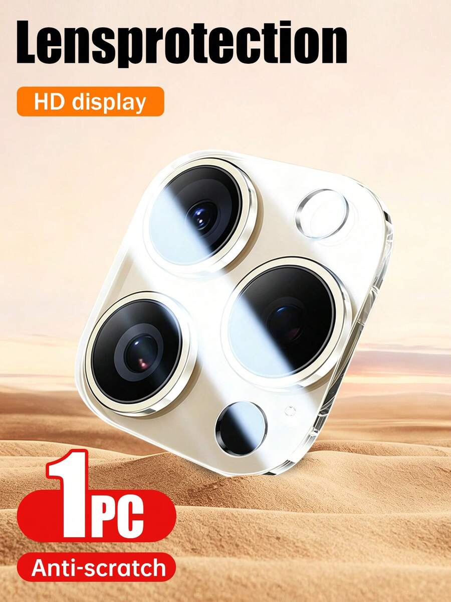 1pc 3D Transparent Lens Protector Film, Compatible With Phone 11/12/13/14/15/16 Pro Max/17 Pro/17 Air/17 Pro Max, Full Screen Rear Tempered Glass Film And Camera Lens Protector, Easy Installation, Compatible With Specific Models - Clear - View 1