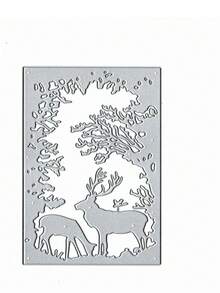 1pc Deer Graphic Metal Cutting Die, Suitable For DIY Scrapbooking Template, Handmade Greeting Card Tool And Holiday Home Decor Crafting Kit - Moose - View 9