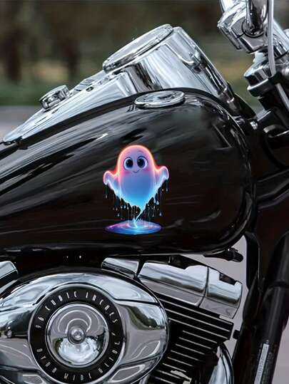 1pc Glow-In-The-Dark Small Vinyl Stickers - Waterproof, Suitable For Cars, Trucks, Laptops, Glass Doors, And Motorcycle Decals