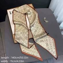 2/3Pcs Vintage Floral Paisley Pattern Women's Multi-Functional Scarf, Belt, Headband, Soft Double-Layered Material, Fashion Accessory For Women, Daily Wear, Holiday Party, Suitable For Spring, Summer, Autumn - Multicolor - View 4