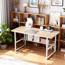 Computer Desk, Office Desk, 80*40*72 Cm, Modern Style, For Study, Bedroom, Living Room, Wood/Rustic Brown - Wood - View 4