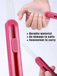 1/2pcs Nano Nail File, Polishing Nail Care Tool, Frosted Nail Repair Tool, Suitable For Gentle Manicure, Nail Removal, Foot Care, Minimalist Design, Smooth Polishing, Suitable For Hairstylists And Beauty Enthusiasts To Use - Multicolor - View 9
