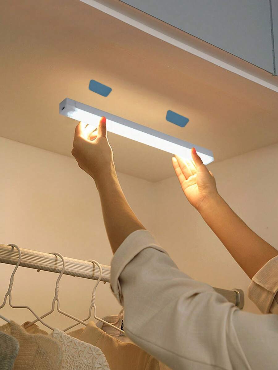 USB Rechargeable Motion Sensor LED Bar Light, Wireless Magnetic Cabinet Light, Suitable For Bedroom, Kitchen, Wardrobe - One Size Fits All - View 1