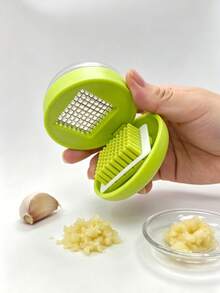 1Pc Manual Garlic Press Mincer, Multi‑Functional Garlic Chopper Slicer Grinder, Compact Portable Kitchen Cooking Utensil, Easy To Clean Household Gadget, For Home Kitchen Travel Outdoor Use, Practical Gift For Cooking Lovers - Multicolor - View 7