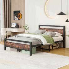 Bed Frames - 棕色 140*190厘米 - 查看 3