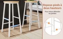 Bar Cart With 2 Stools - White MDF+Metal - 白色 - 查看 5