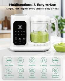 Baby Food Maker With Large Steam Basket Onestep,Baby Food Processor Steamer With Grinding, Auto Cooking & Sterili-Zing,Healthy Homemade Baby Food - US A Type Plug(110-127V) - View 7