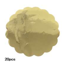 10/20/30pcs Gold Floral Mirror Paper Disposable Round Placemats 34cm, Gold Surface Floral Tray Placemats, Suitable For Kitchen, Banquet Table Setting, Wedding, Birthday, Dinner Party Decoration - Multicolor - View 9