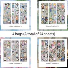6 Sheets/Bag Stickers, Tiny Daily Series, Japanese & Korean Style Character Stickers, Scrapbook Supplies, Notebook Accessories, For Decorating Cards, Photo Frames, Computers, Phone Cases, Water Bottles, Magazines, Stationery Boxes, Luggage, Desktop Decor - Sticker Pack - View 23