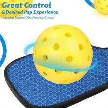 3 quả bóng Pickleball 40 lỗ cho thể thao ngoài trời, bền, nảy cao, hiệu ứng thị giác tốt - trắng - Xem 3