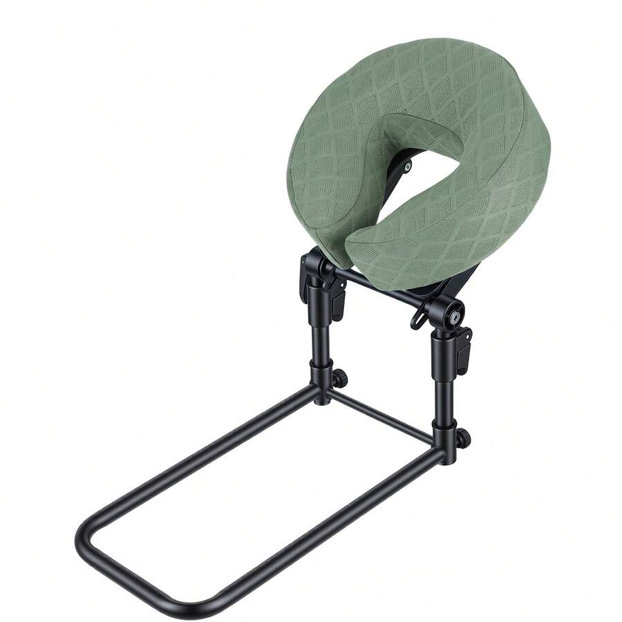 Foldable Headrest Bracket For Bed, Adjustable Memory Foam Stomach Pillow, Portable Massage Face Cradle For Eye Surgery Recovery Facial & Physical Therapy - Green - View 1