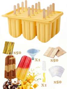 Silicone Popsicle Molds, 12pcs, Suitable For Refrigerator Homemade Ice Cream Popsicle Molds, 12 Holes, Includes Wooden Sticks, Funnel And Gift Bags DIY Set, Easy To Fill Homemade Fruit Popsicle Molds, Great Choice For Party Supplies - Multicolor - View 15
