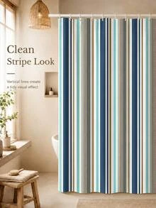 Tirai Mandi Motif Bunga Putih, Tebal, Tahan Air dan Tahan Jamur, Mudah Dipasang, Termasuk Cincin Plastik, Cocok untuk Dekorasi Kamar Mandi dan Pembatas Kamar Mandi, Ruang Mandi, Aksesoris Kamar Mandi, Dekorasi Kembali ke Sekolah. - MultiWarna - View 5