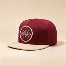 1pc Embroidered Compass Brim Cap, Street Dance Hip Hop Baseball Hat, Unisex, Suitable For Outdoor Activities - Multicolor - View 11