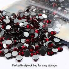 High Quality SS0-SS50 1mm-10m Crystal Colorful Hotfix Rhinestones, Flat Back Crystal Rhinestones, Iron-On Rhinestones, For Clothing, Fabric, Dresses, Bags, Shoe Decor - Burgundy - View 6