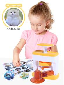 Máquina de Bottons DIY Infantil Crie bottons personalizados Criativa, Fácil de Usar, para Artesanato e Presentes - A - Visão 3