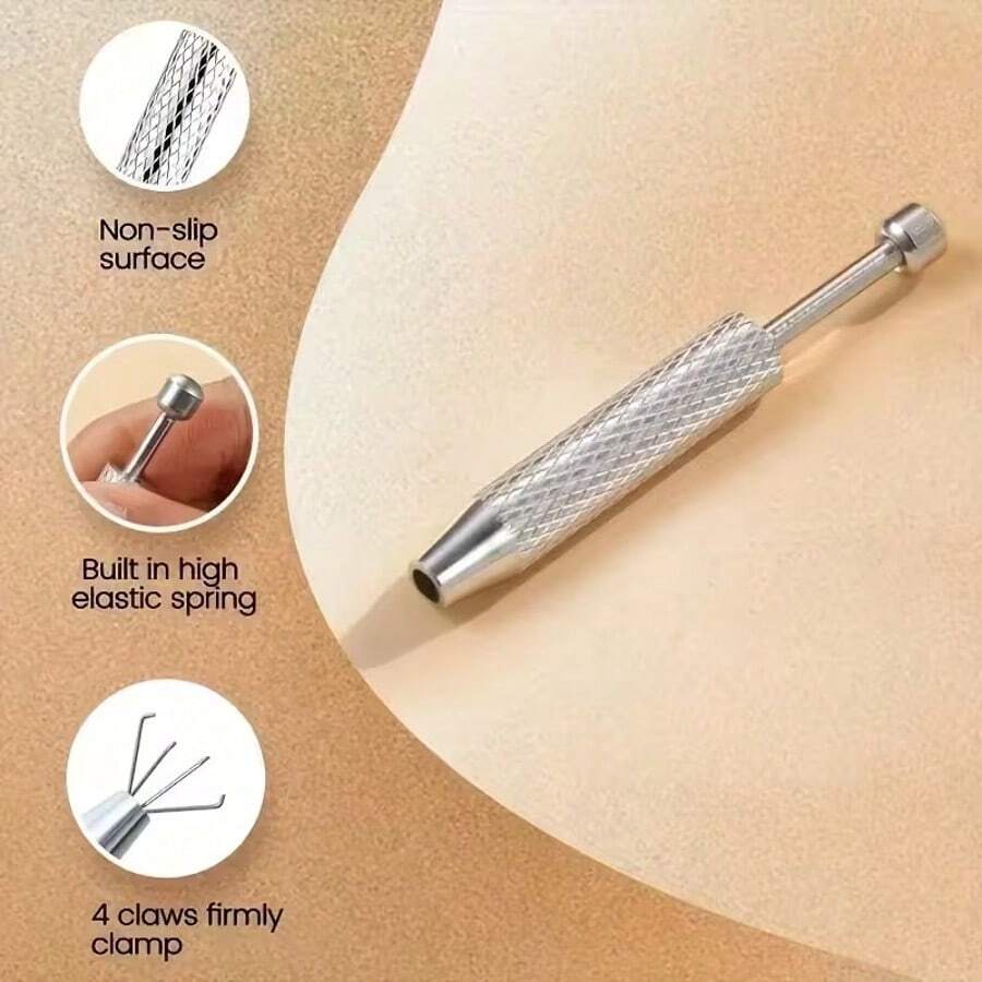 Non-Slip Bare Diamond Gripper, Short 4-Claw Clip Jewelry Tool, Piercing Needle Jewelry Gripper - A - View 1