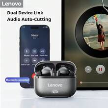 Lenovo EA269 Earbud Nirkabel Bluetooth 5.4, Peredam Kebisingan Panggilan, Tahan Keringat IPX5, Latensi Audio Mode Gaming yang Dioptimalkan, Kontrol Sentuh, Cocok untuk Olahraga dan Gaming Sehari-hari - View 8