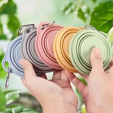 Portable Outdoor Drinking Cup, Silicone Foldable Water Cup, Travel Cup. Three-Level Height Adjustable Design, Folds Down To 1.5cm, Lightweight And Easy To Carry. Suitable For Camping/Travel/Office And Other Scenarios - Below 0.5L - View 10