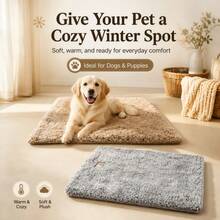 Washable Pet Mat, Dog Bed, Dog Pad, Cat Bed, Cat Nest, Cat Mat, Non-Slip Temperature-Locking Warm Pad, Soft And Comfortable, Suitable For Cats And Dogs, Applicable For Indoor Dog Cages, Sofas, Cars, Floors, All Seasons - Light Grey - View 4