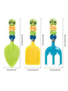 1 Set (3pcs) Caterpillar Outdoor Gardening Tools For Flower And Plant Cultivation, Suitable For Beach Foraging, Succulent Planting, Vegetable Gardening, Garden Tools, Outdoor Garden, Vegetable Patch, Farm - View 11