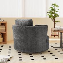 XXL Gray Chenille Armchair - Comfortable And Stylish - 灰色 - 查看 4