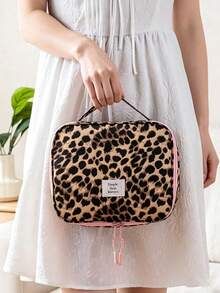 Leopard Print Travel Storage Bag, Lightweight Travel Organizer, Multi-Size Large Capacity Cosmetic Bag, Toiletry Bag, Clothing Storage Bag - Multicolor - View 4