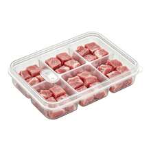 Fruit Storage Containers For Fridge With Lid Clear Divided Organizer With Vent Valve Leak-Proof Airtight Snack Containers For - B - View 2