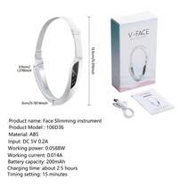 Electric V-Face Lifting Beauty Device 6 Modes 8 Levels Microcurrent Facial Firming Massager Double Chin V-Face Shaping Device 200mAh - White - View 10