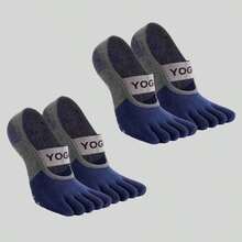 2/4/6 Pasang Kaos Kaki Anti Selip Jari Kaki Penuh Wanita, Desain Anti Selip, Cocok Untuk Pilates, Balet Dan Yoga, Desain Lima Jari Kaki - MultiWarna - View 20
