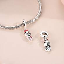 Lucky Japanese Beaded Koi Fish Fan Lucky Cat Pendant Cute Kimono Girl Charm, DIY Bracelet Necklace Making Accessories, Suitable For Vacation And Holidays - Silver - View 5