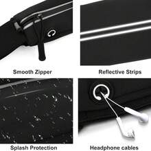 Unisex Ultra-Thin Running Waist Bag Money Pouch, Lightweight Adjustable Elastic Waistband, Reflective Strip Design, Running Essential, Best Gift - Multicolor - View 9