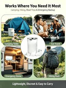 Portable Toilet Gel Pack And Camping Toilet Solidifier - Odorless, Leak-Proof, Suitable For Camping, Hiking And Outdoor Adventures - Perfect For 5 Gallon Bucket And Portable Toilet, Camping Portable Toilet, Hiking And Outdoor Adventures, Portable Toilet Solidifier - Multicolor - View 6