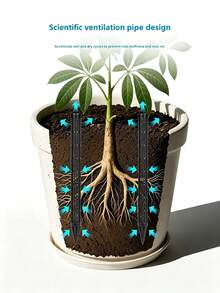 耐用塑料根部通氣管，適用於室內外園藝，耐用植物排水管，防止根腐病，促進植物健康生長，易於切割，適合花盆與高床種植系統 - 多色 - 查看 7