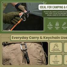 2/6 Buah Gantungan Kunci Persegi dengan Desain Gesper Putar, Klip Gaya Carabiner untuk Aktivitas Luar Ruangan, Ideal Sebagai Liontin Kecil untuk Ransel dan Gantungan Kunci untuk Penyimpanan di Rumah. - MultiWarna - View 6