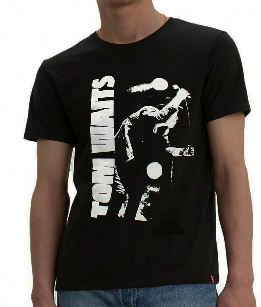 Tom Waits T-Shirt - 黑色 - 查看 1