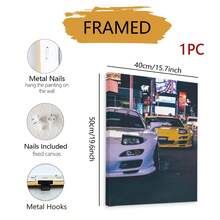 1pc New Living Room Decorative Painting, Car Theme Wall Art, Luxury High-End Style, Sofa Background Wall Hanging Picture - Multicolor - View 17