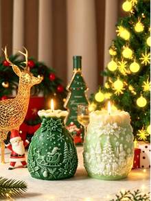 Christmas Lucky Bag Aromatherapy Candle Silicone Mold DIY Christmas Gift Bag Aromatherapy Plaster Decoration Ornament, Homemade Aromatherapy Candle Plaster Home Decor DIY Handmade Mold - Christmas Lucky Bag Scented Candle Silicone Mold - View 2