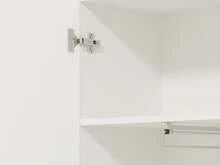 Dmora Griante - Guardaroba 2 Ante, 60x193h cm Bianco, Appendiabiti - Bianco - Visualizzare 4
