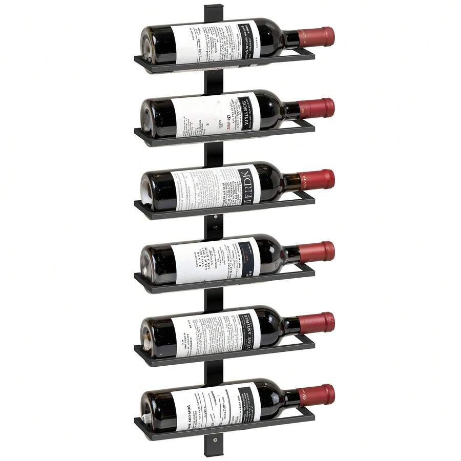 HOMCOM Wine Rack & Wine Glass Rack - Black - View 1
