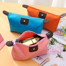1pc New Foldable Travel Toiletry Storage Bag, Modern Minimalist Yuanbao-Shaped Girls Makeup Bag, Candy Dumpling Bag - Multicolor - View 3