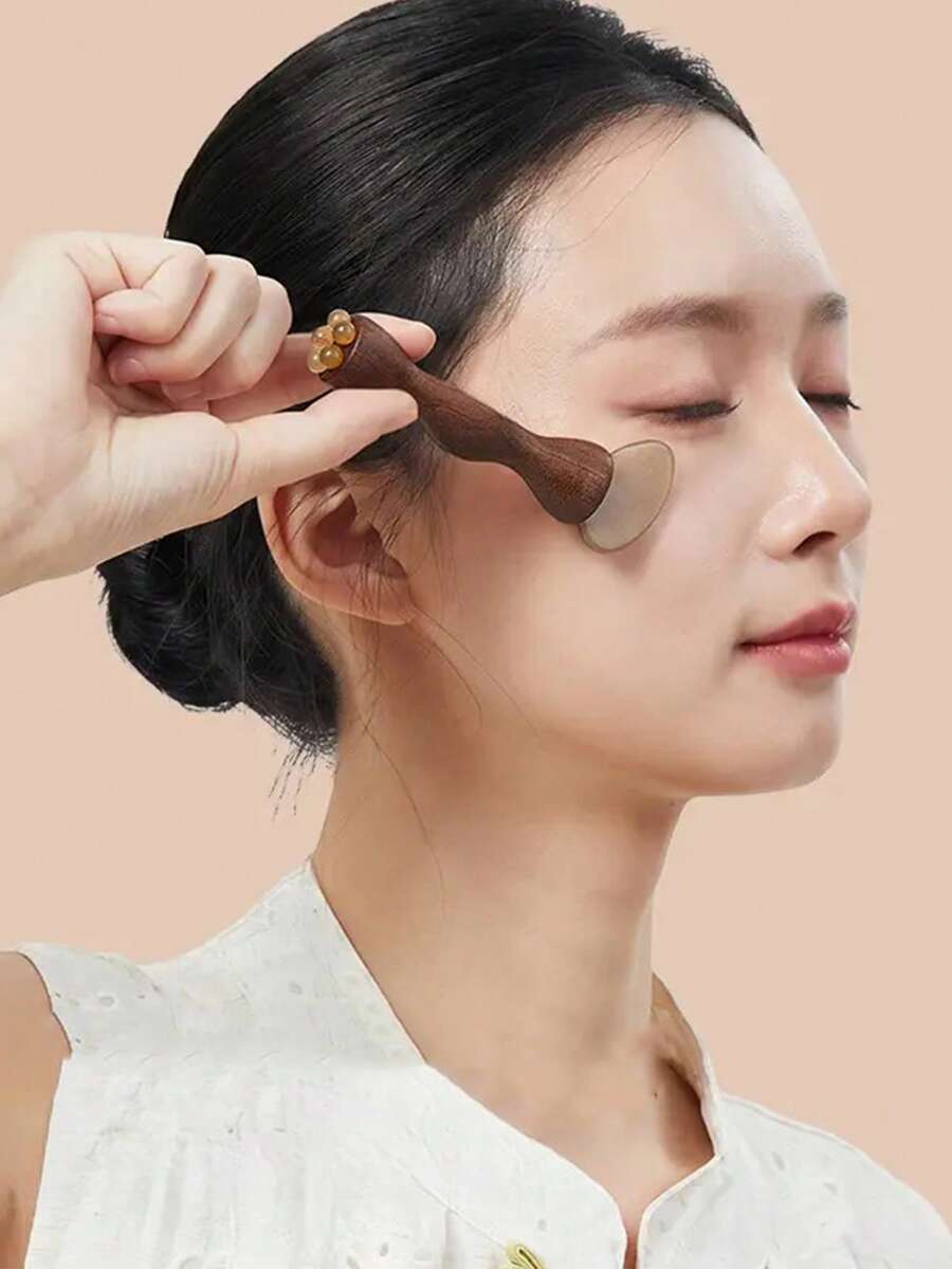 2-In-1 Gua Sha Scraping & Acupressure Wand, Facial Massage Beauty Tool (1pc) - Multicolor - View 1