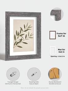 1/4pcs Modern Natural Photo Frames With Mat For 5x7/12x12/12x16, Delicate Texture, Easy Match Color, Perfect For Gallery Wall Decor/Living Room/Office - Modern Natural Style - View 6