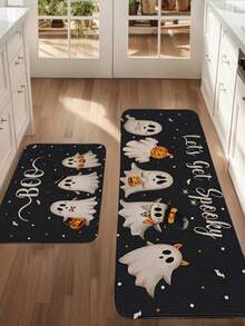 1 Stück Geister-Imp-Gruppenporträt Teppich, Halloween, Küchenmatte, Läuferteppich, Teppich, Matte, Heimdekoration, Teppich, Wohnzimmerteppich, Wohnzimmer Heimdekoration, Raumdekoration, waschbarer Teppich - Verschiedenfarbig - Übersicht 1